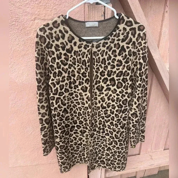 Maria Bellentani Long Leopard Sweater/Jacket - Picture 3 of 4